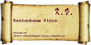 Kestenbaum Vince névjegykártya