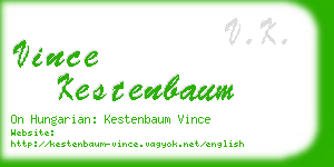 vince kestenbaum business card